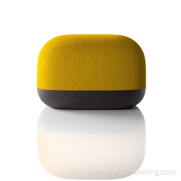 High Quality Velvet Leather Splicing Lounge Round Stool